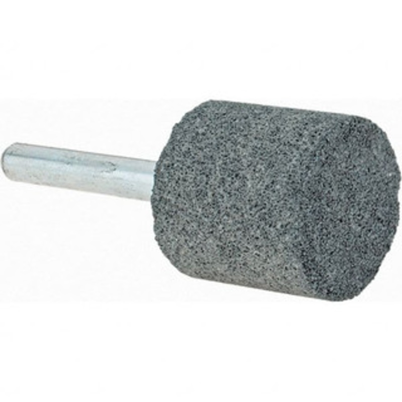 Made in USA 1 Head Diam x 1 Thickness, W220, Cylinder End, Silicon Carbide Mounted Point Grayish-Black, Coarse Grade, 46 Grit, 25,500 RPM 220CC4QD2-SP – 37346335
