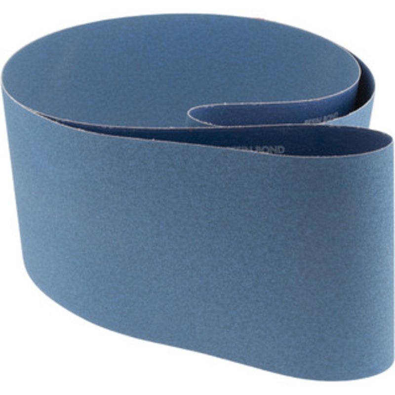 Norton 8 Wide x 107 OAL, 80 Grit, Zirconia Alumina Abrasive Belt Zirconia Alumina, Medium, Coated, Y Weighted Cloth Backing 78072750495 – 85131084