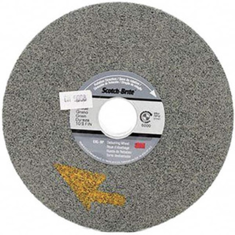 3M 12 Diam, 1 Face Width, 5 Center Hole, Fine Grade, Silicon Carbide Deburring Wheel Convolute, Hard Density 10 Grade, 3,500 RPM 7010309690 – 74014234