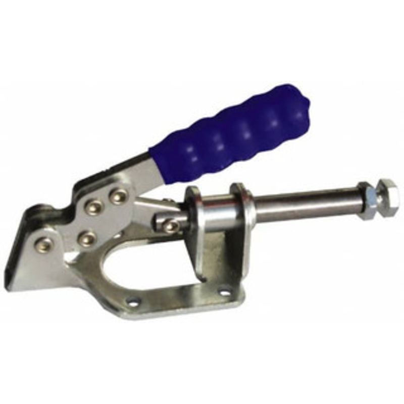 Gibraltar 300 Lb Load Capacity, Flanged Base, Carbon Steel, Standard Straight Line Action Clamp 0.22 Mounting Hole Diam, 0.44 Plunger Diam, Straight Handle GIB-PP-303 – 73952962