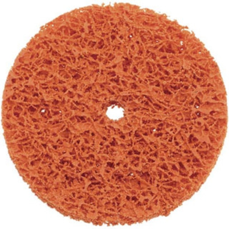 Norton 4 Extra Coarse Grade Aluminum Oxide/Ceramic Deburring Disc 3/8 Center Hole, Arbor Connection, Orange, 8,000 Max RPM 66623329965 – 70469259