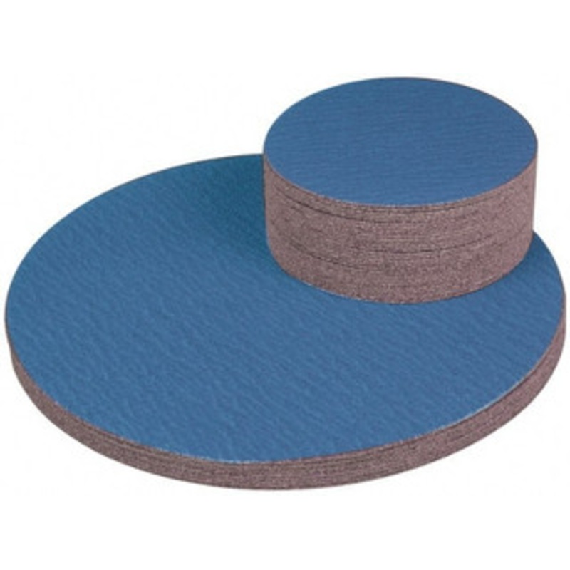 Superior Abrasives 30 Diam, 50 Grit Zirconia Alumina Adhesive PSA Disc Coarse Grade, Blue, Cloth Backing, Flexible 17495 – 01008986