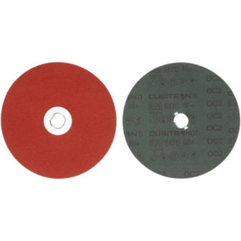 3M 7 Diam, 5/8-11 Hole, 60 Grit Ceramic Fiber Disc Medium, 8,600 Max RPM, Series 987C 7010362307 – 71369250