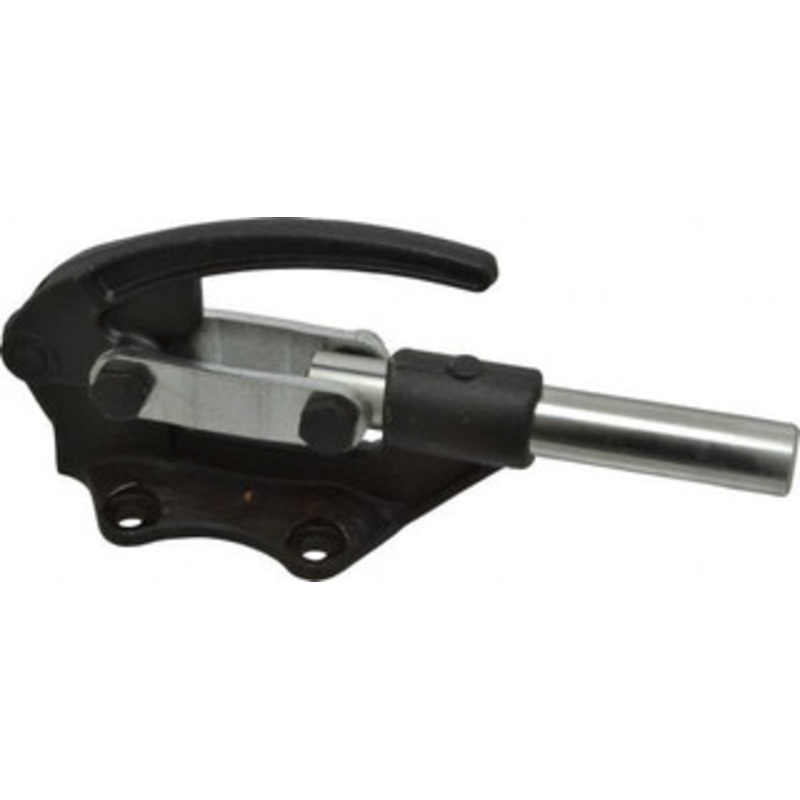 Destaco 16,000 Lb Load Capacity, Flanged Base, Carbon Steel, Standard Straight Line Action Clamp 4 Mounting Holes, 0.41 Mounting Hole Diam, 0.99 Plunger Diam, Straight Handle 650 – 06966402