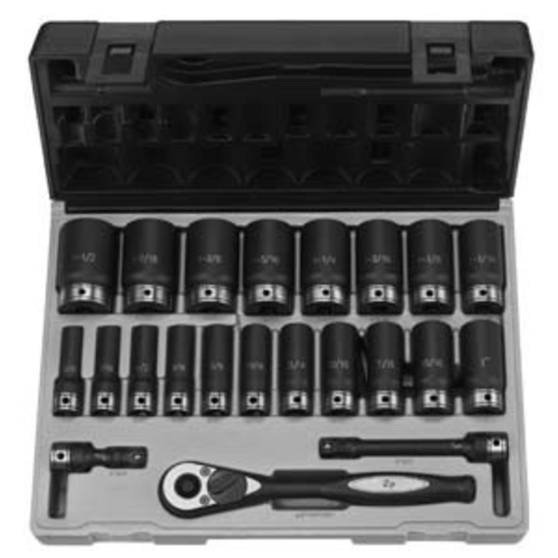 Grey Pneumatic 1/2 Drive 6 Point 22 Piece Fractional Deep Duo Socket Set – GY82622D