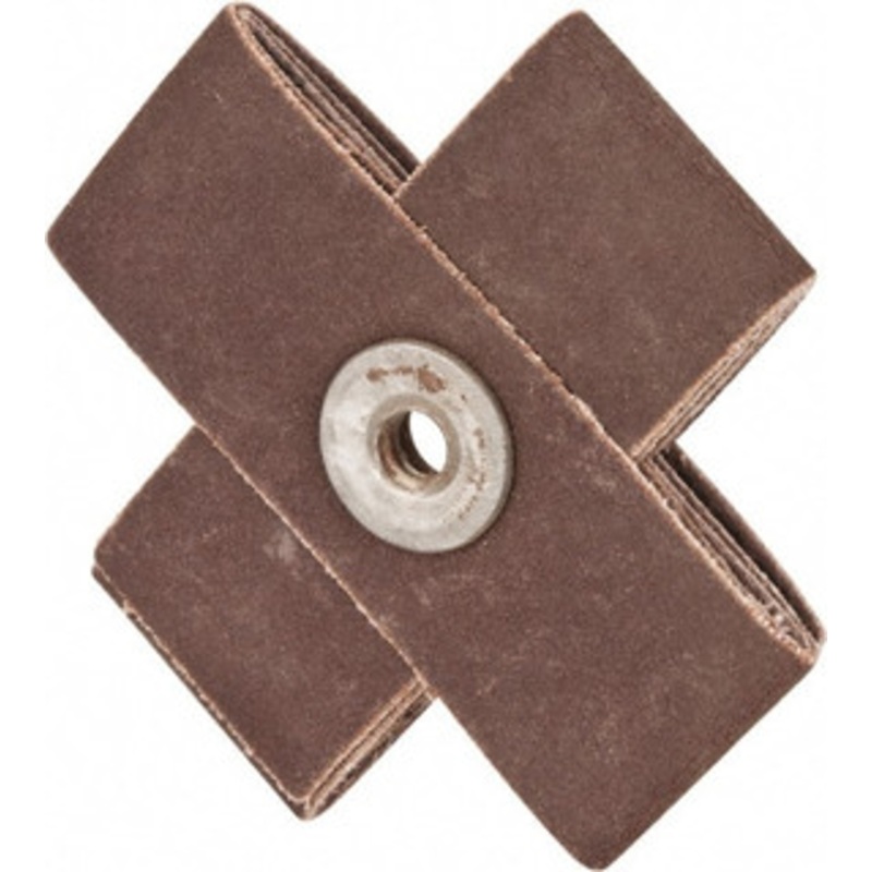 Made in USA 180 Grit, Very Fine Grade, Aluminum Oxide Cross Pad 2-1/2 Long x 1 Wide x 1 Thick, Cloth Backed, X Backing Weight, 10 Ply, 18,000 Max RPM 809775-69706 – 57291882