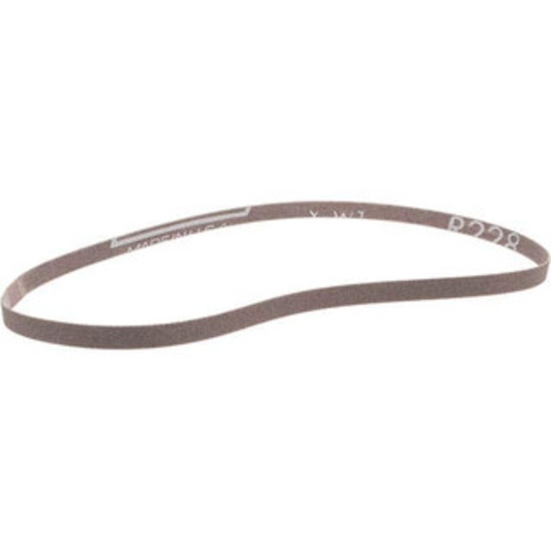 Norton 1/4 Wide x 18 OAL, 240 Grit, Aluminum Oxide Abrasive Belt Aluminum Oxide, Very Fine, Coated, Series R228 78072733176 – 82104159
