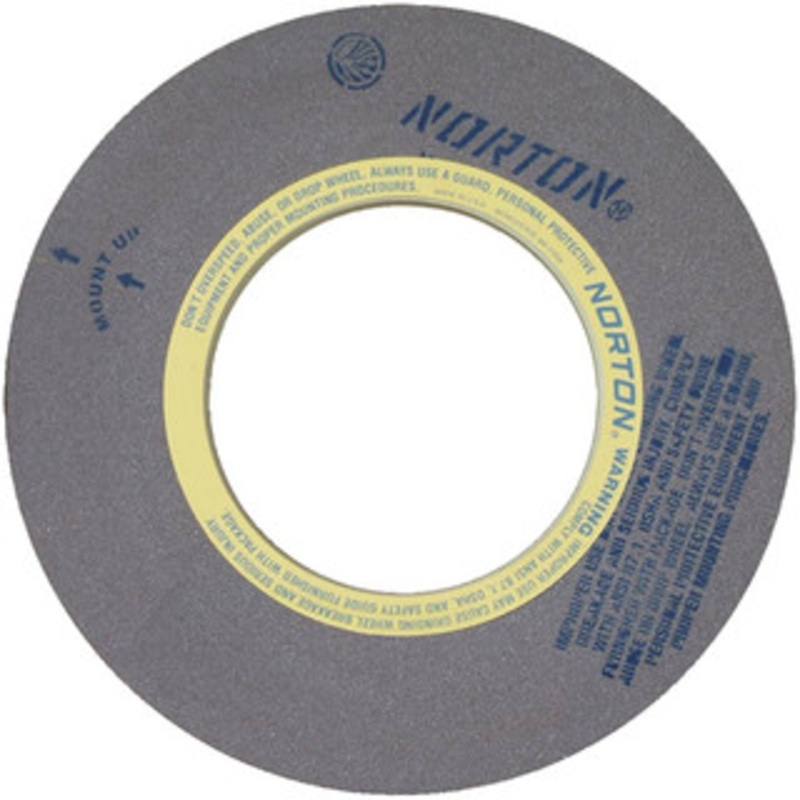 Norton 20 Diam x 12 Hole x 6 Wide Centerless & Cylindrical Grinding Wheel 60 Grit, Aluminum Oxide, Type 1, Medium Grade, Vitrified Bond, No Recess 69078666729 – 05007729