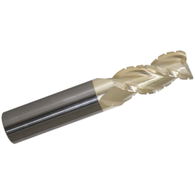 Promax 3 Flute Roughing-Finishing Corner Radius End Mill,  1/4 Shank Dia