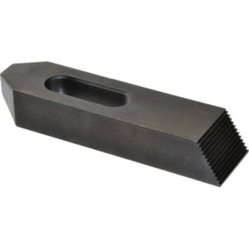 Gibraltar 7/8, 1 Stud, Steel, Serrated Strap Clamp 1-15/16 Travel, 8 OAL x 2 Wide x 1-3/8 High, Black Oxide Finish, Tapered Nose 30514G – 73083917