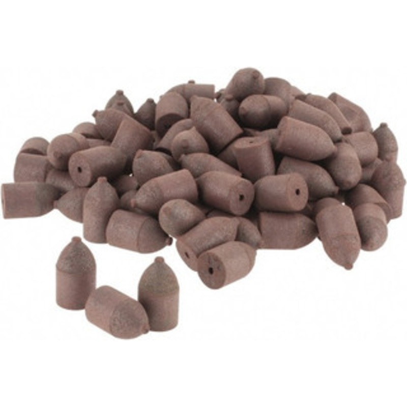 Made in USA 1/2 Max Diam x 7/8 Long, Cone, Rubberized Point Fine Grade, Silicon Carbide, 1/8 Arbor Hole, Unmounted 160-F SPI – 73152480