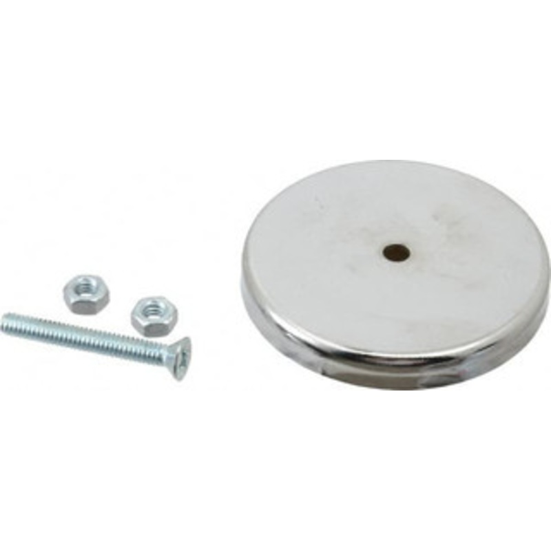 Mag-Mate 47.5 Lb Max Pull Force, 2.18 Overall Height, 3.18 Diam, Ceramic Cup Magnet Bolt & Nut Style, Chrome Plated MX3000B – 81745531