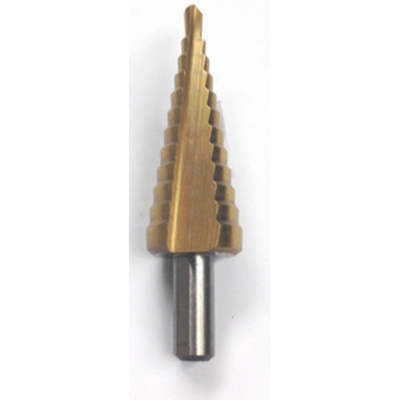Precise 3/16-7/8 x 1/16 Hole Range, TiN Coated Step Drill w/12 Steps – 5000-0875
