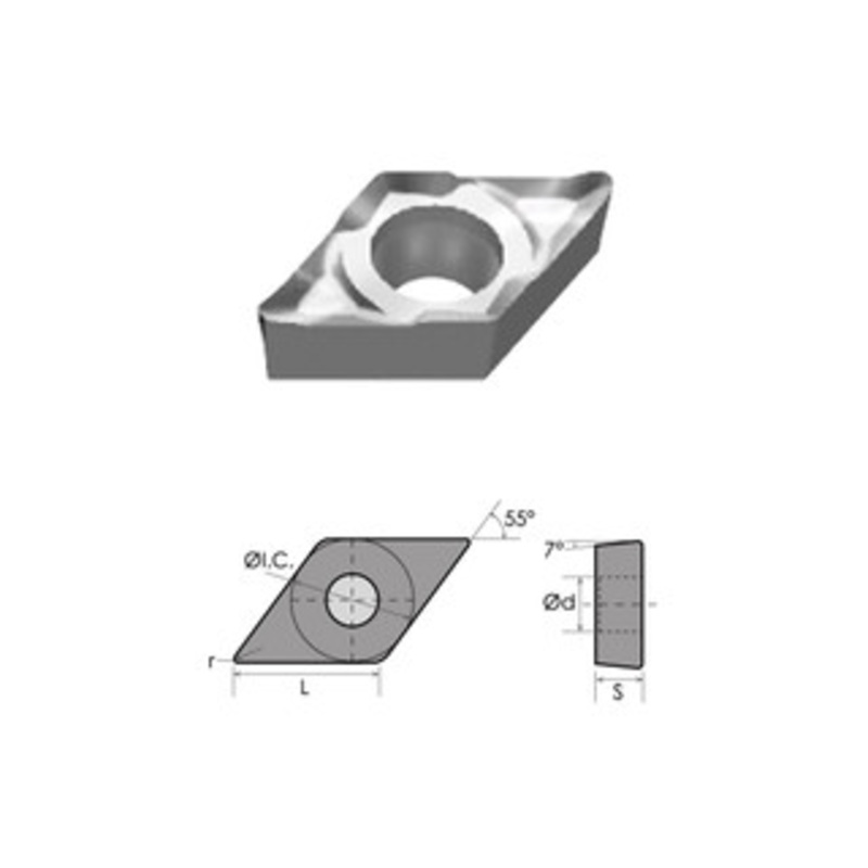 Precise DCGX 3(2.5)1-LH CARBIDE INSERT XC899 10 Pack  – 6055-0221