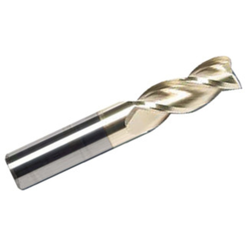 Rushmore 3 Flute End Mill ZrN Coated For Aluminum, 1/2 Size & Diameter