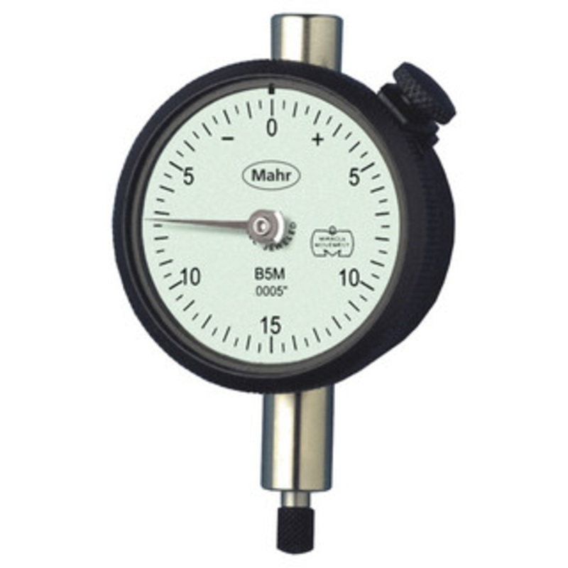 Mahr MarCator Dial Indicator, ANSI/AGD Group 1, Series B, Type B7I, 0.125 Range, 0.0005 Graduation, 0-25-0 Dial Face – 2011133