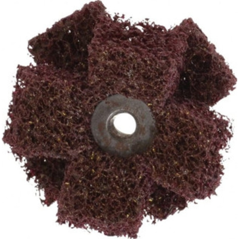 Merit Abrasives 2 x 1/2 Medium 2 Ply Cross Buff 1/4-20 Threaded Hole, 12,000 Max RPM 66254419933 – 84525666