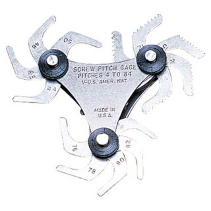 Precise 51 Piece 4-84 TPI 60 Degree Screw Pitch Gage – 4901-0094