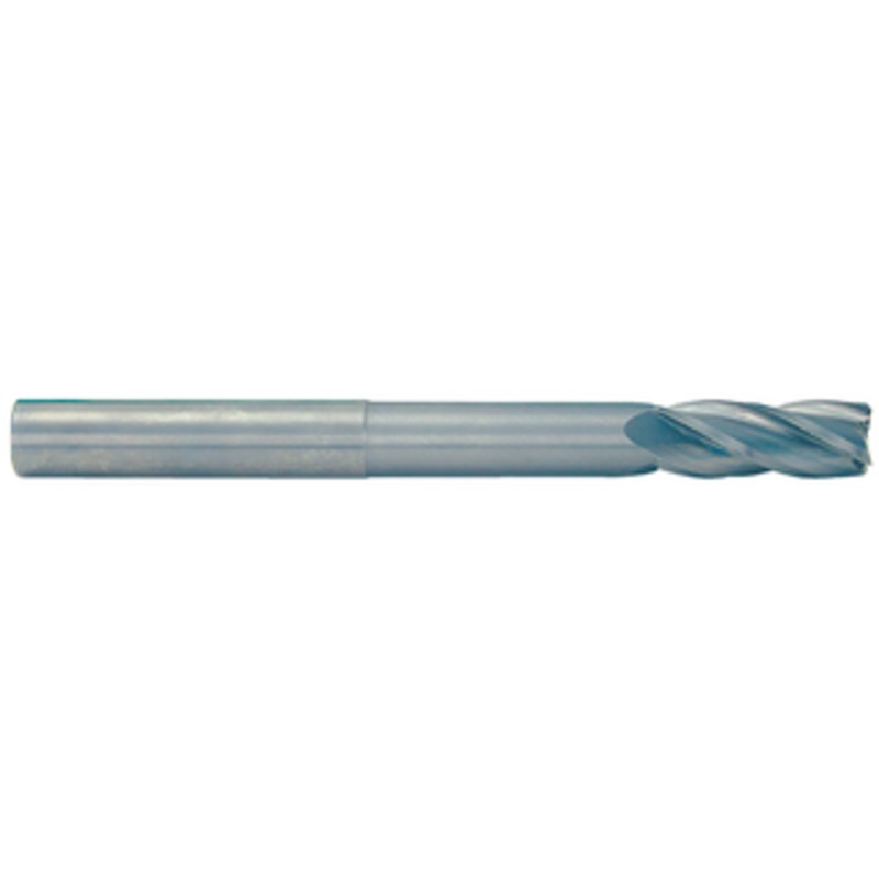 Rushmore USA 4 Flute Long Reach Undercut Shank Solid Carbide Single End Mill, 7/16 Size & Shank Diameter, 1-1/2 Length of Cut, 2-3/4 Neck Length, 6 Overall Length