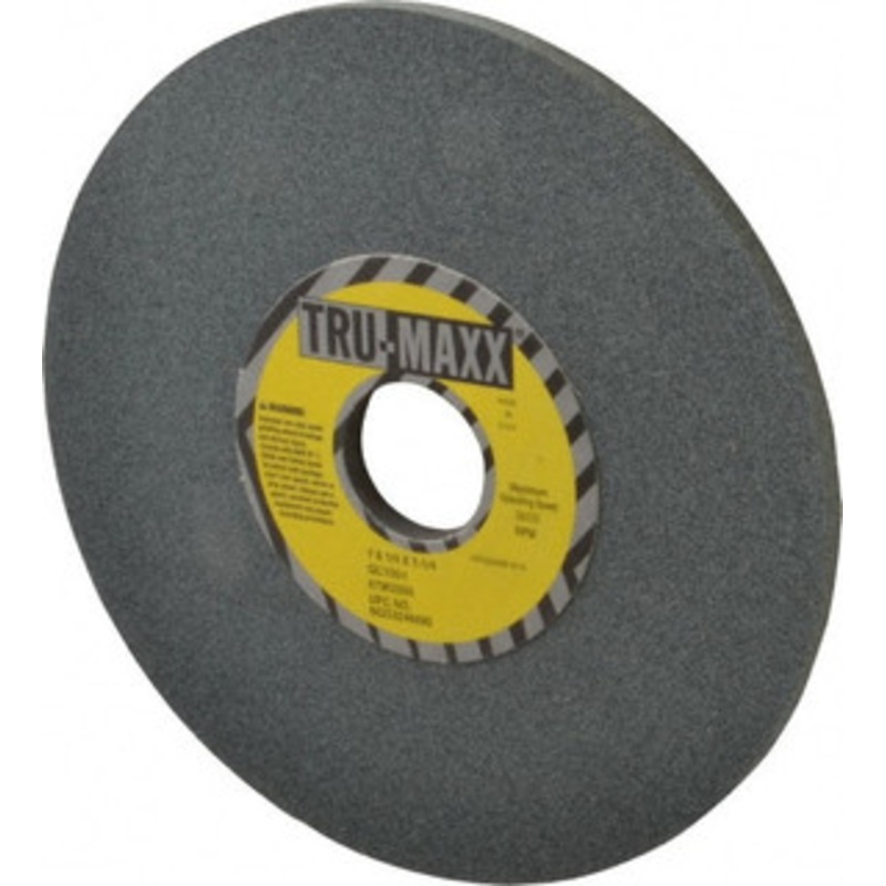 Tru-Maxx 7 Diam x 1-1/4 Hole x 1/4 Thick, I Hardness, 100 Grit Surface Grinding Wheel Silicon Carbide, Type 1, Fine Grade, 3,600 Max RPM, Vitrified Bond, No Recess 66253246690 – 67962035