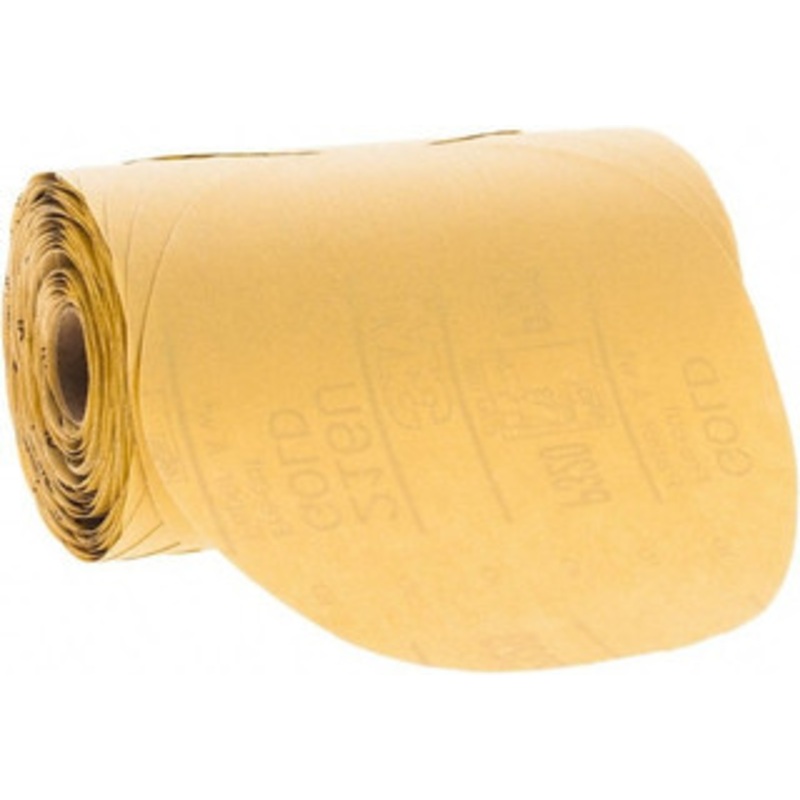 3M Adhesive PSA Disc Extra Fine Grade, Gold, Paper Backing, Flexible, Use with Random Orbital Sanders 7000045430 – 50996685