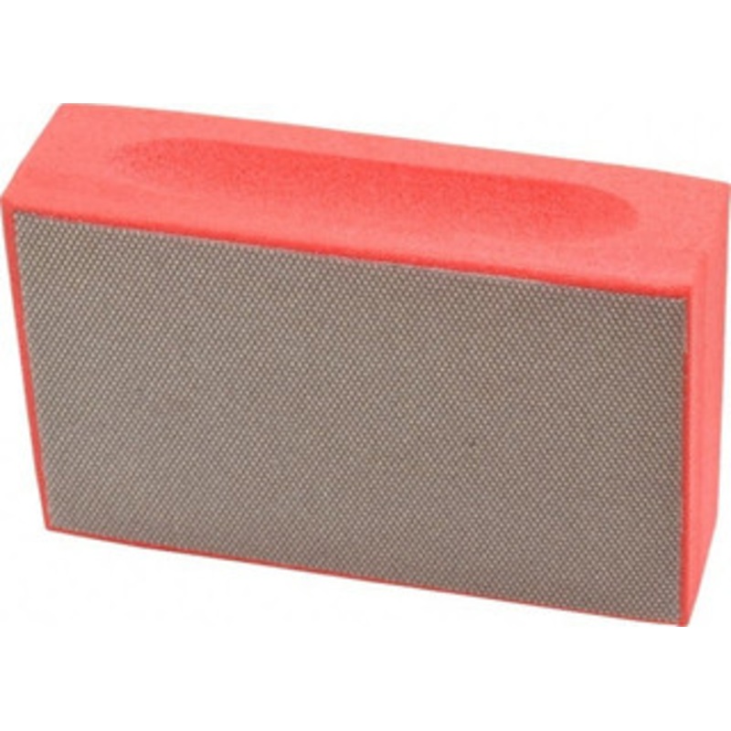 3M Very Fine Grade, 74 Grit, Diamond Hand Pad Red, 2-1/4 Wide x 3-3/4 Long, Coated 7000000575 – 01054675