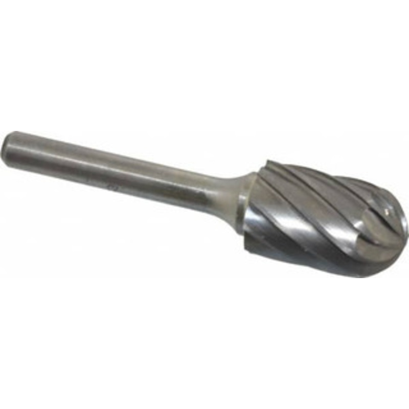 Atrax 5/8 Cut Diam, 1/4 Shank Diam, Fluted Cylinder Burr with Radius Radius End, 2-3/4 OAL, 1 LOC SC-6FM-ATX – 85289163
