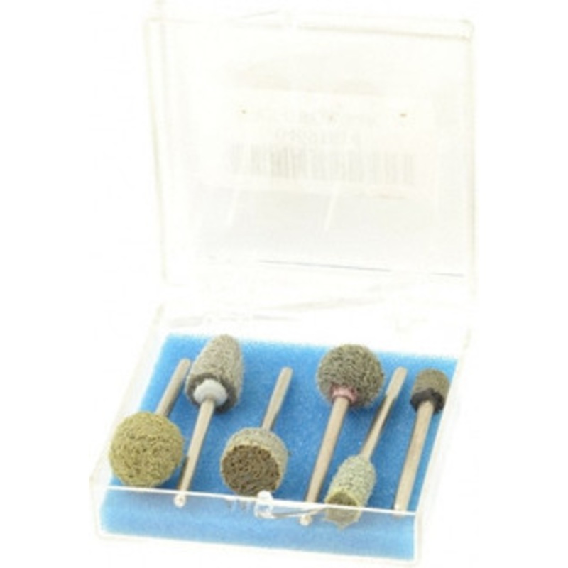 Grier Abrasive 6 Piece Aluminum Oxide Silicon Carbide Unitized Abrasive Point Set Includes Shapes B121, B52, B90, W160, W163 & W183 KIT-G/B-COMB6PC – 04691614