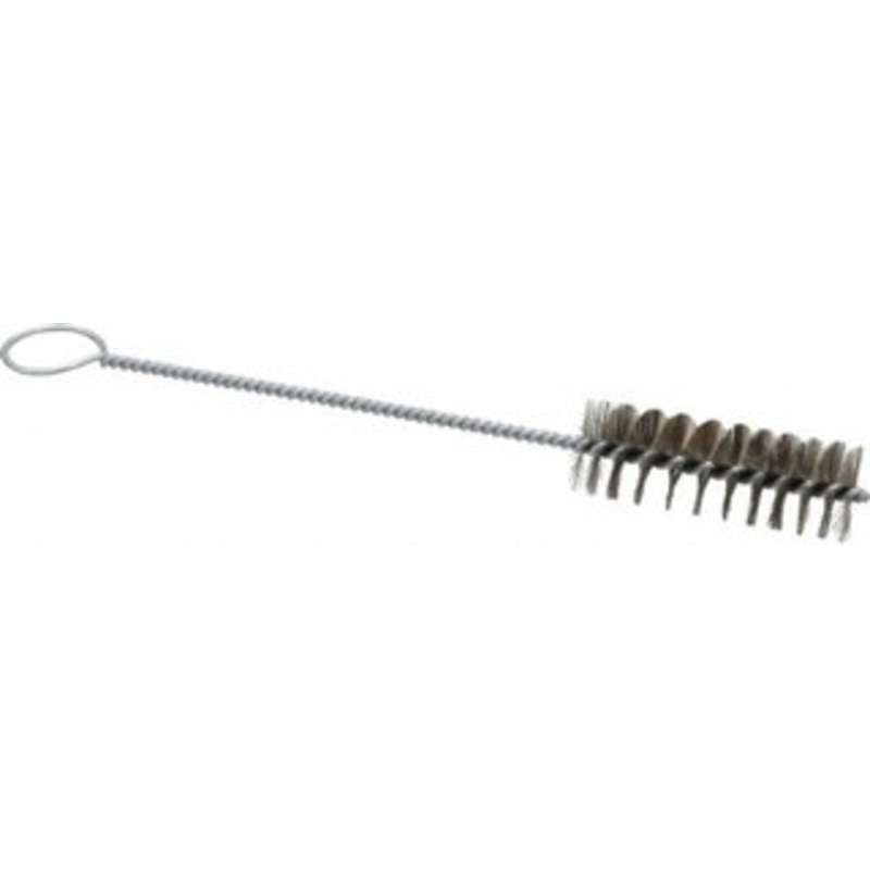PRO-SOURCE 3 Long x 1 Diam Stainless Steel Twisted Wire Bristle Brush Single Spiral, 10 OAL, 0.008 Wire Diam, 0.16 Shank Diam 05146 – 03716123