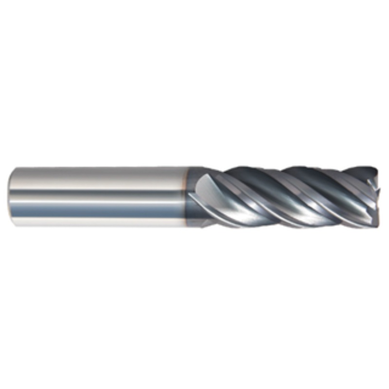 Rushmore 4 Flute Variable Helix Roughing & Finishing End Mill, 1/8 Shank Diameter, Length of Cut 1/4, 1-1/2 OAL, 0.015 Radius