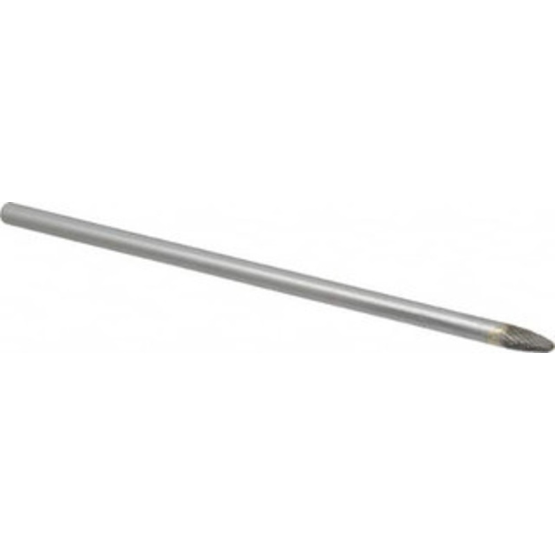 SGSPRO 1/4 Cut Diam, 1/4 Shank Diam, Carbide Double Cut Tree Burr with Radius Radius End, 1/2 LOC 16553 – 05292610