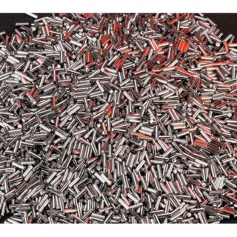 Techniks Steel Carrier, 304 Stainless Steel Abrasive, 1.2mm Diam x 5mm High Rod Shaped Deburring Tumbling Media Wet Operation EHD-S8 – 03067188