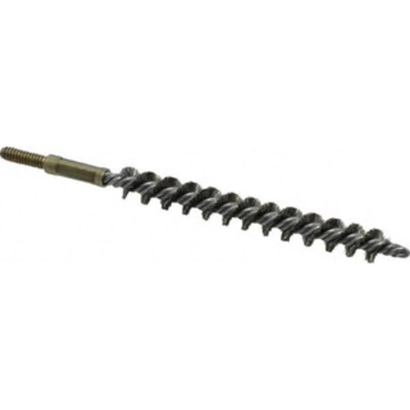 Value Collection 3/8 Diam Helical Stainless Steel Tube Brush 0.008 Filament Diam, 3-1/8 Brush Length, 5-1/8 OAL, 3/16-24 Male Shank 83100028 – 04662326