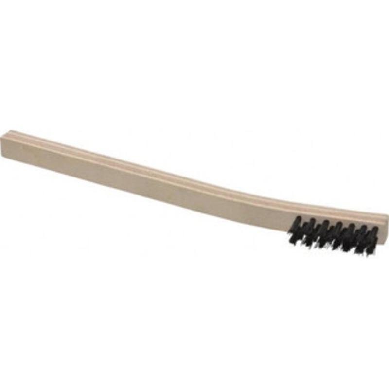 Weiler Abrasives 3 Rows x 7 Columns Nylon Scratch Brush 7-1/2 OAL, 1/2 Trim Length, Wood Curved Handle 98471 – 82072554