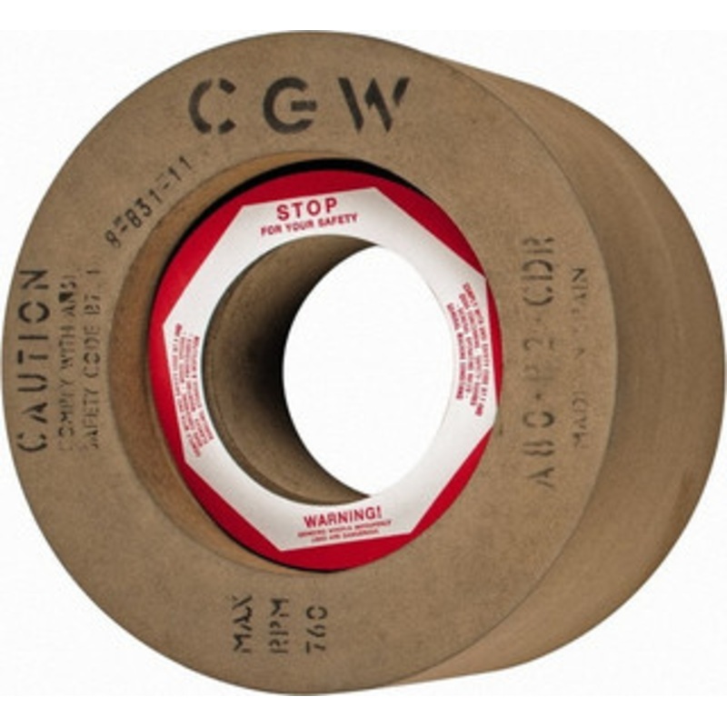 CGW Abrasives 6 Wide x 12 Diam, Type 7 Feed Regulating Wheel 5 Hole Size, 80 Grit, Hardness R, 7-1/2 Diam x 1-1/2 Deep Recess, 7-1/2 Diam x 1-1/2 Deep Opposite Side Recess 35289 – 65874232