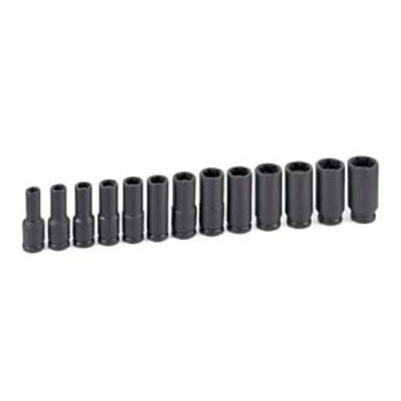 Grey Pneumatic 3/8 Drive 13 Piece Deep Metric Magnetic Impact Set – GY1213MDG