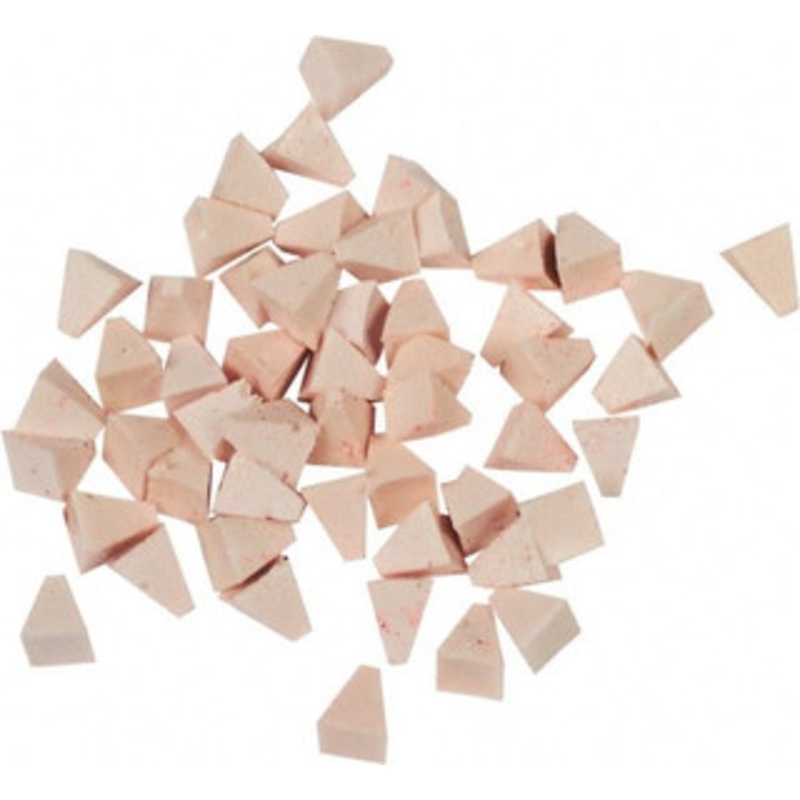Raytech Plastic Carrier, Aluminum Oxide Abrasive, 1/4 Long x 1/4 High Pyramid Shaped Fine Cutting Tumbling Media Wet Operation, 5 Lb/Ft Density 41-131 – 55334940