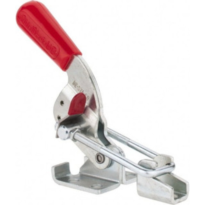 Destaco 720 Lb Capacity, Horizontal, U Hook, Flanged Base, Carbon Steel Pull Action Latch Clamp 1-3/4 Drawing Movement, 6.07 OAL, Threaded U Hook, Straight Handle 331 – 06966758