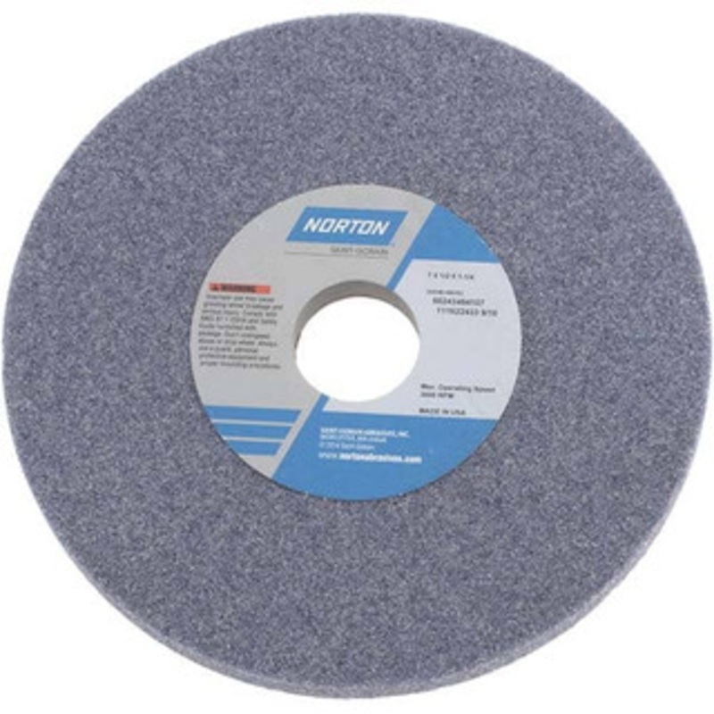 Norton 7 Diam x 1-1/4 Hole x 1/2 Thick, H Hardness, 46 Grit Surface Grinding Wheel Aluminum Oxide, Type 1, Coarse Grade, Vitrified Bond 66243494107 – 38092383