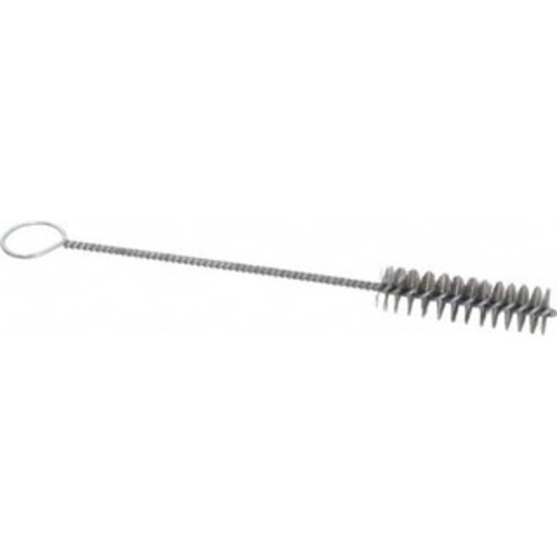 PRO-SOURCE 3 Long x 13/16 Diam Steel Twisted Wire Bristle Brush Single Spiral, 10 OAL, 0.008 Wire Diam, 0.16 Shank Diam 05115 – 02113603