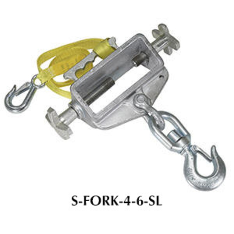 Vestil Single Fork Hoisting Hook w/Swivel Hook – S-FORK-4-6-SL