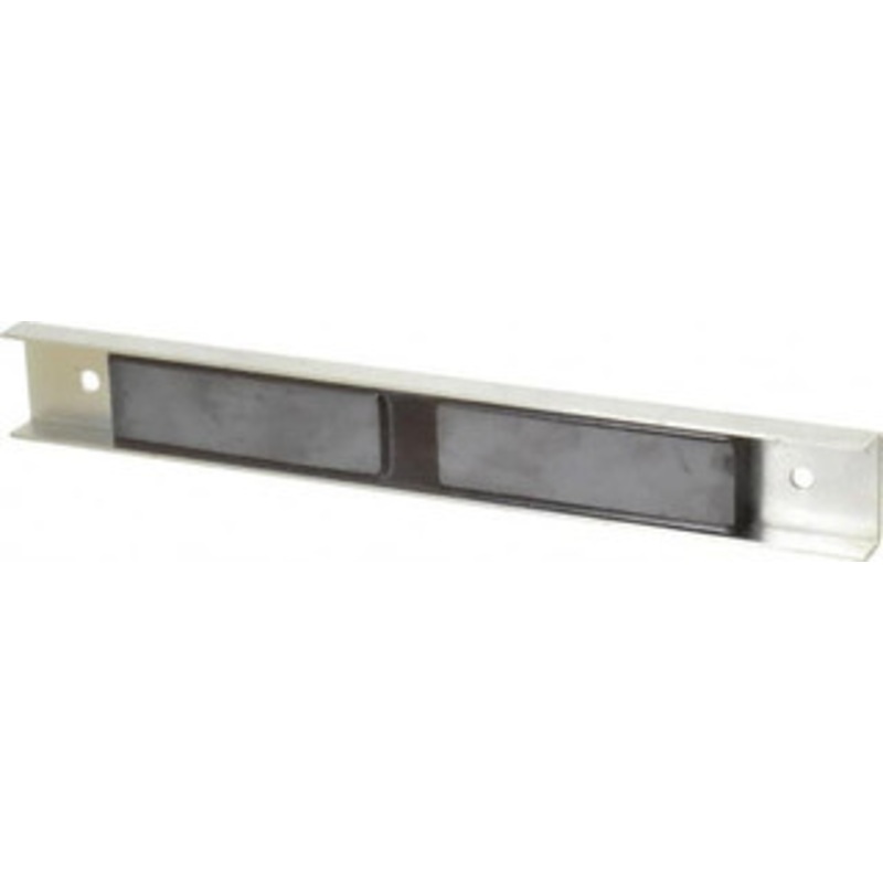 Eclipse Magnetics 30 Max Pull Force Lb, 12 Long x 1-1/2 Wide x 5/8 Thick, Rectangular Channel, Ceramic Fixture Magnet 212F Max Operating Temp, 0.01 Mounting Hole Diam, Stainless Steel Housing E665/MSC – 64826175