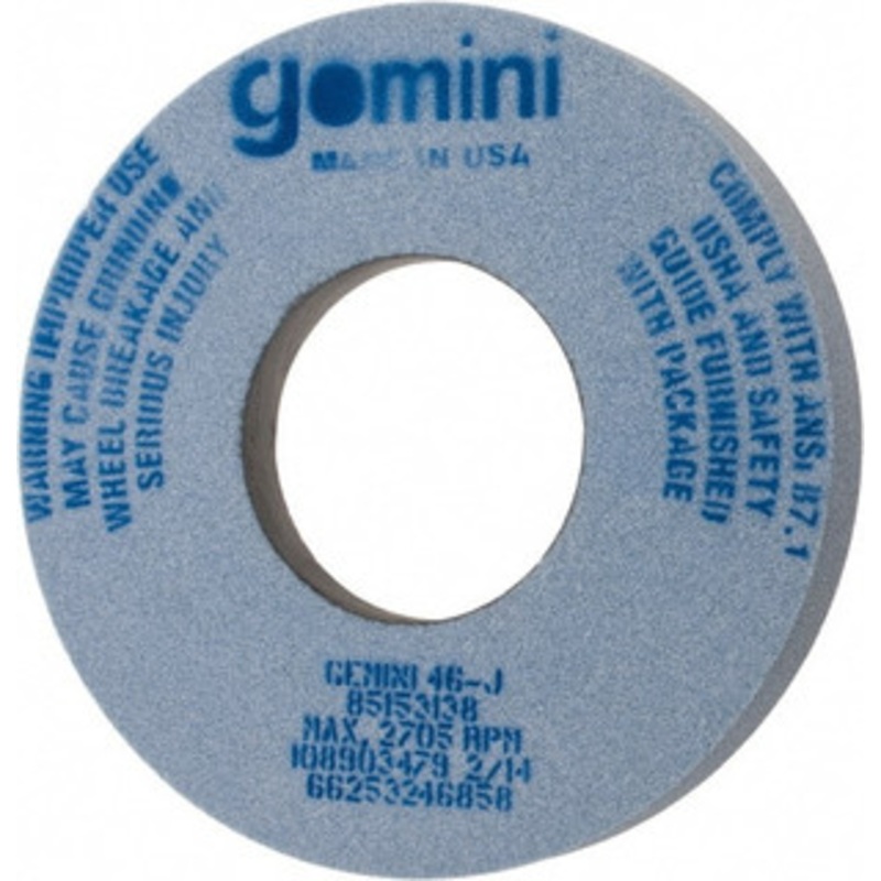 Norton 12 Diam x 5 Hole x 1-1/2 Thick, J Hardness, 46 Grit Surface Grinding Wheel Aluminum Oxide, Type 5, Coarse Grade, 2,705 Max RPM, One-Side Recess 66253246858 – 81162729