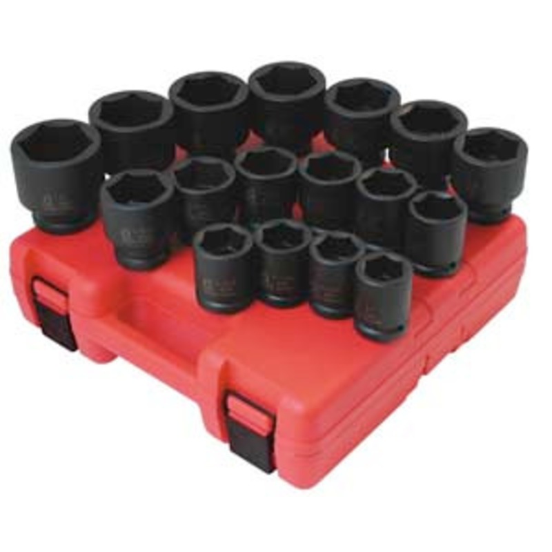 Sunex 3/4 SAE Impact Socket Set Shallow 17 pc 1-2 – SU4683