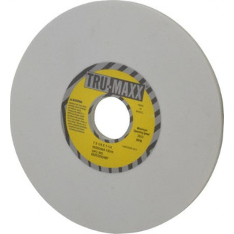 Tru-Maxx 7 Diam x 1-1/4 Hole x 1/4 Thick, K Hardness, 150 Grit Surface Grinding Wheel Aluminum Oxide, Type 1, Very Fine Grade, 3,600 Max RPM, Vitrified Bond, No Recess 66253255487 – 06293484