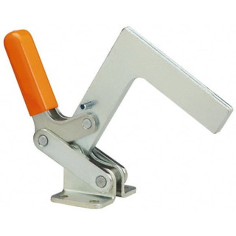 Knu-Vise 600 Lb Holding Capacity, Horizontal Handle, Manual Hold Down Toggle Clamp 175 Handle Movement, 135 Bar Opening, L-Shaped Solid Bar, Flanged Base, Carbon Steel HLC-600 – 90856121