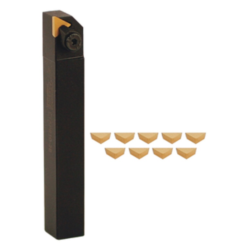 Terra Carbide 1 Shank Turning Holder Set with 10 Inserts, I.C. 3/8 – CTGPR16-3D SET-C