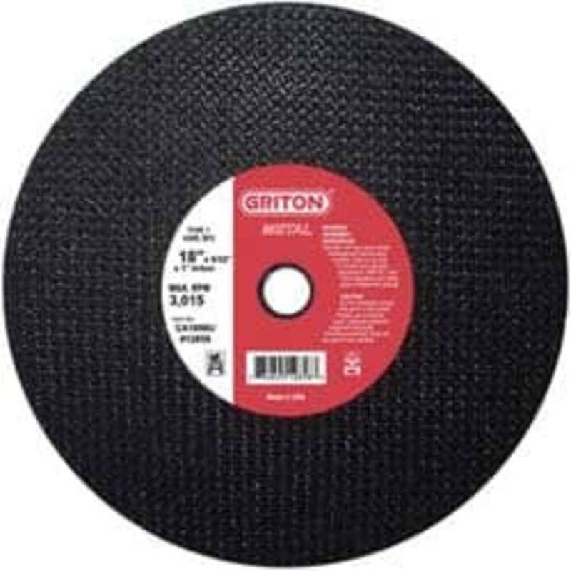 Value Collection 18 x 5/32, 1 Hole 36 Grit Aluminum Oxide Cutoff Wheel Very Coarse, Reinforced, 3,013 Max RPM, Use with Stationary Tools CA1898U – 05865506