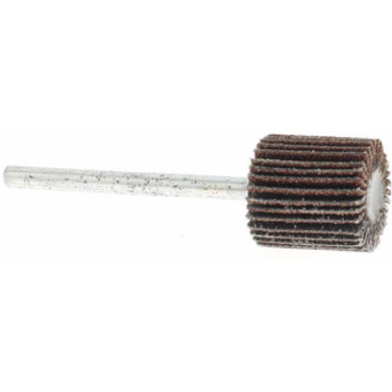 Value Collection 5/8 Diam x 5/8 Face Width, Medium Aluminum Oxide Coated Mounted Flap Wheel 1/8 Shank Mount, 80 Grit, X Weighted Cloth Backing, 40,000 Max RPM BD3290 – 64705940