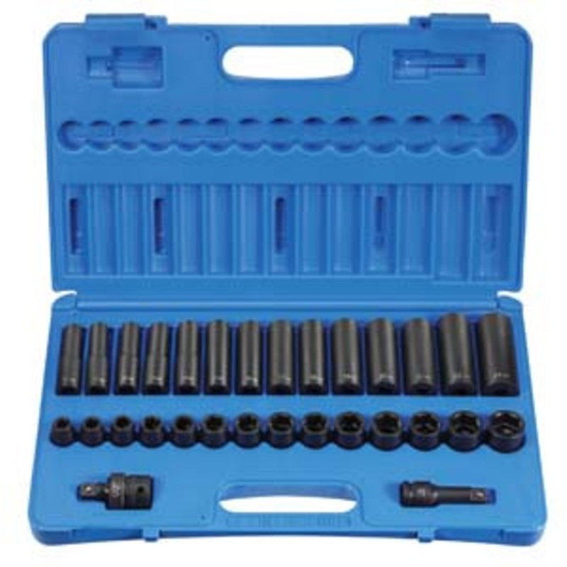 Grey Pneumatic 1/2 Drive 30 Piece Standard Deep Metric Set – GY1430MRD